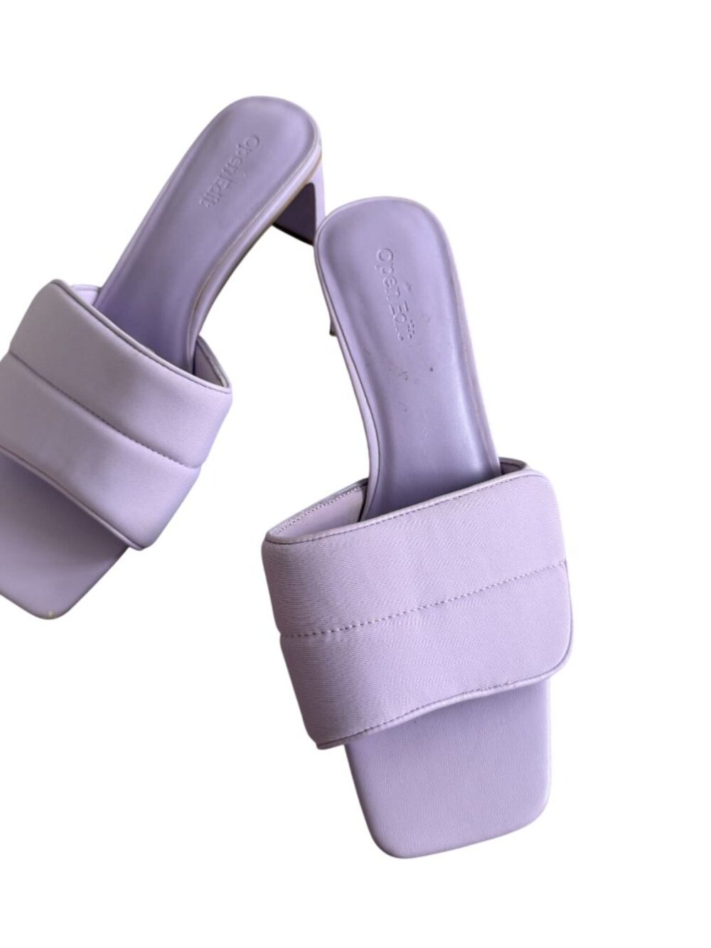 OPEN EDIT Purple Sandals Heels Size 7.5 Womens - Picture 6 of 7